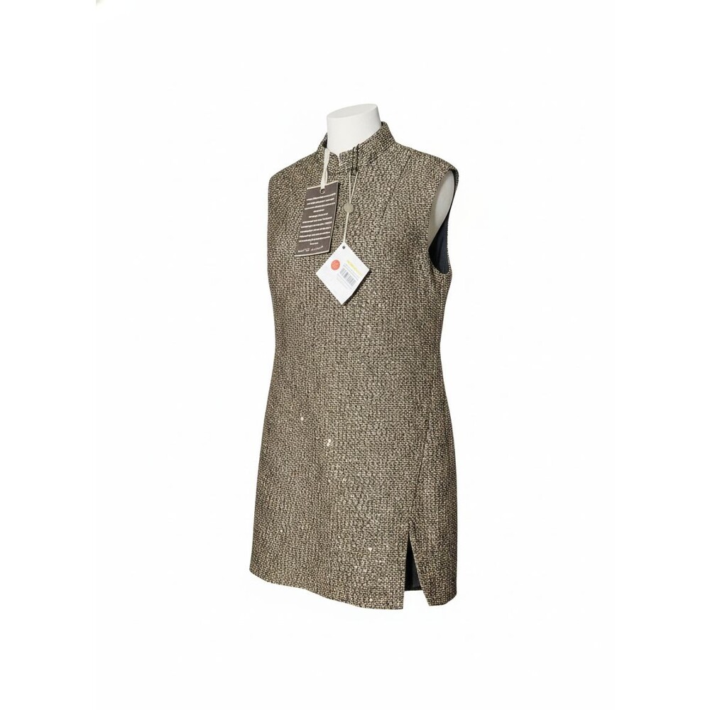Manila Grace Women's Gold Sleeveless Formal Evening Gown Size 42 NWT